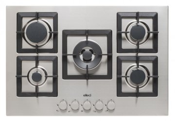 Elleci Plano 75 Acciaio inox Da incasso 75 cm Gas 5 Fornello(i)