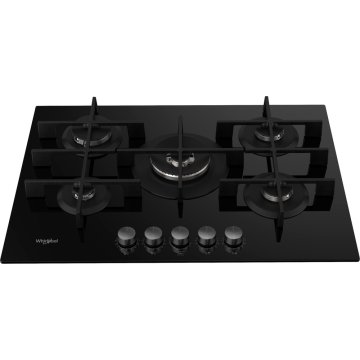 Whirlpool GOWL 758/NB Nero Da incasso 75 cm Gas 5 Fornello(i)