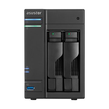 Asustor AS6302T NAS Tower Intel® Celeron® J3355 2 GB DDR3L 0 TB ADM Nero