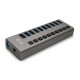 i-tec U3CHARGEHUB10 Caricabatterie per dispositivi mobili Universale Grigio AC Ricarica rapida Interno 2