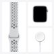 Apple Watch Nike Series 6 GPS + Cellular, 44mm in alluminio argento con cinturino Sport Nike Platino/Nero 8