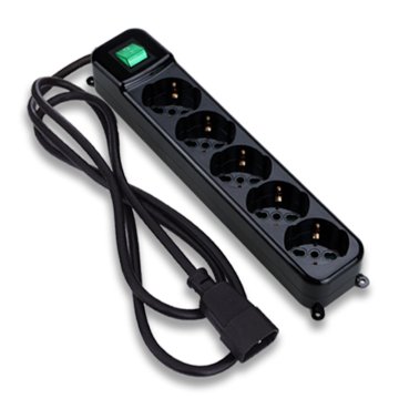 Tecnoware FMP5IECIG prolunghe e multiple 1,5 m 5 presa(e) AC Interno Nero