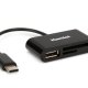 Hamlet XZR100UC lettore di schede USB 2.0 Type-C Nero 2