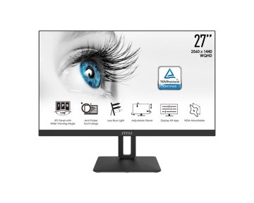 MSI PRO MP271QP Monitor PC 68,6 cm (27") 2560 x 1440 Pixel Wide Quad HD LED Nero