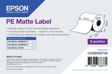 Epson PE Matte Label - Continuous Roll: 102mm x 55m