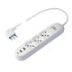 Poly Pool PP2526 prolunghe e multiple 1,5 m 3 presa(e) AC Interno Bianco 2