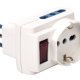 Poly Pool Adattatore Multisize con Spina 10A prese Pluristandart Bianco 2