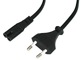 Lindy 30421 cavo di alimentazione Nero 2 m CEE7/16 Accoppiatore C7