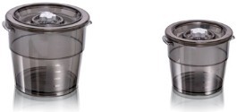 Magic Vac ACO1005 recipiente per cibo Rotondo Grigio, Trasparente