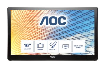 AOC 59 Series E1659FWU LED display 39,6 cm (15.6") 1366 x 768 Pixel Nero
