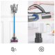 JIMMY H8 scopa elettrica Aspirapolvere a bastone 2 in 1 Batteria Secco HEPA Senza sacchetto 500 W Blu, Grigio 6