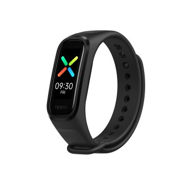 OPPO Band Sport Tracker Smartwatch con Display AMOLED a Colori 1.1'' 5ATM Carica Magnetica, Impermeabile 50m, Pedometro Fitness Cinturino Cardiofrequenzimetro, Versione Italia, Colore Nero