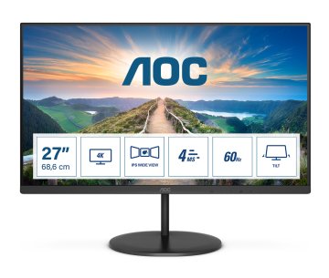 AOC V4 U27V4EA Monitor PC 68,6 cm (27") 3840 x 2160 Pixel 4K Ultra HD LED Nero