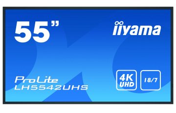 iiyama LH5542UHS-B3 visualizzatore di messaggi Pannello piatto per segnaletica digitale 138,7 cm (54.6") IPS 500 cd/m² 4K Ultra HD Nero Processore integrato Android 8.0 18/7