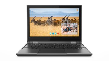 Lenovo 300e AMD 3000 3015e Ibrido (2 in 1) 29,5 cm (11.6") Touch screen HD 4 GB DDR4-SDRAM 128 GB SSD Wi-Fi 6 (802.11ax) Windows 10 Pro Nero