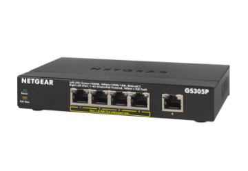 NETGEAR GS305Pv2 Non gestito Gigabit Ethernet (10/100/1000) Supporto Power over Ethernet (PoE) Nero