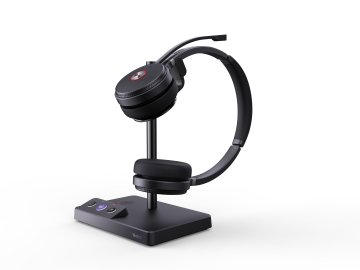 Yealink WH62 Dual Teams Auricolare Wireless A Padiglione Ufficio Micro-USB Base di ricarica Nero