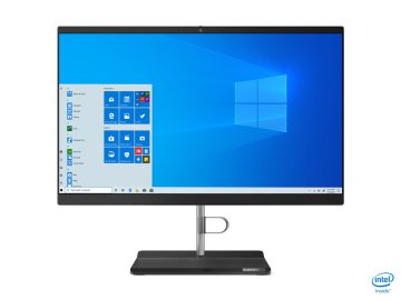 Lenovo V50a Intel® Core™ i5 i5-10400T 60,5 cm (23.8") 1920 x 1080 Pixel PC All-in-one 16 GB DDR4-SDRAM 512 GB SSD Windows 10 Pro Wi-Fi 5 (802.11ac) Nero, Argento