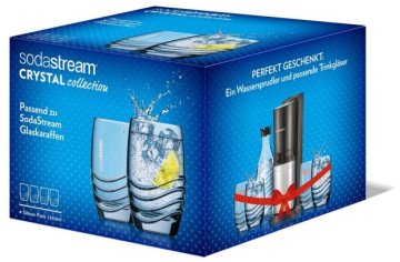 SodaStream 1065000410 bicchiere per acqua Trasparente 4 pz 330 ml