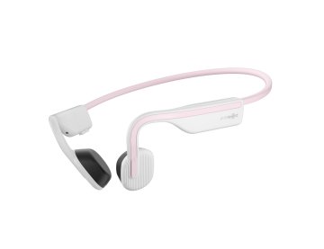 SHOKZ OpenMove Auricolare Wireless A clip, Passanuca Musica e Chiamate USB tipo-C Bluetooth Rosa, Bianco