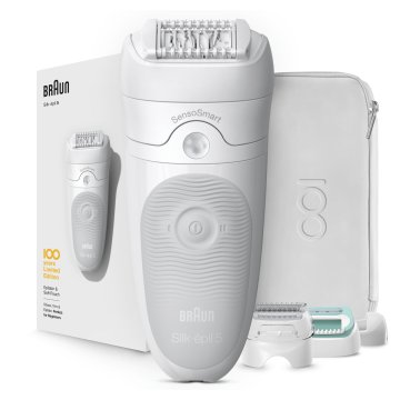 Braun Silk-épil 5 Silk-?pil 5 Epilatore Donna, Design Edition Con Custodia Da Viaggio - Bianco