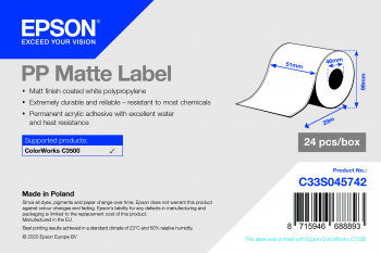 Epson C33S045742 etichetta per stampante Bianco
