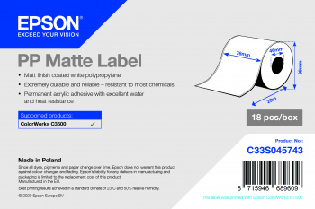 Epson C33S045743 etichetta per stampante