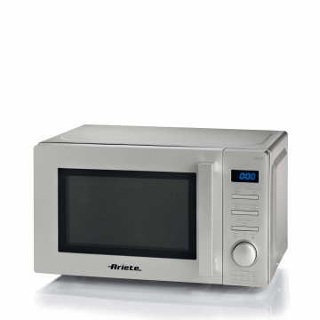 Ariete 953 Forno a Microonde Digitale - 8 Programmi Cottura Preimpostati - Defrost - 5 Livelli di Potenza - 700 Watt - 20 Litri - Argento
