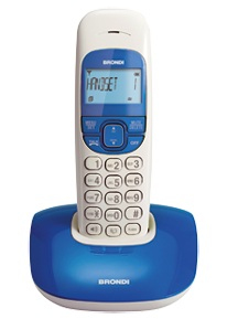 Brondi Nice Telefono DECT Identificatore di chiamata Blu, Bianco