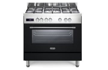 De’Longhi PRO 96 MA ED cucina Elettrico Gas Nero, Acciaio inossidabile A