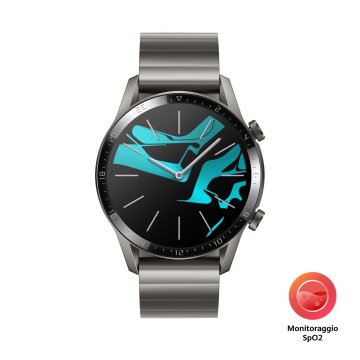 Huawei WATCH GT 2 3,53 cm (1.39") AMOLED 46 mm Digitale 454 x 454 Pixel Touch screen Grigio, Titanio GPS (satellitare)