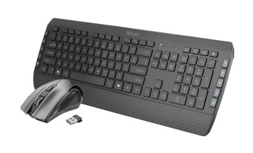 Trust Tecla-2 tastiera Mouse incluso Universale RF Wireless QWERTY Italiano Nero