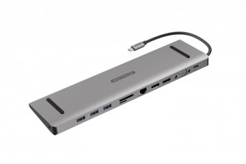 Sitecom CN-389 replicatore di porte e docking station per laptop Cablato USB 3.2 Gen 2 (3.1 Gen 2) Type-C Alluminio
