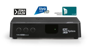 TELE System Decoder TV Sat TS9018HEVC tivùsat con smart card
