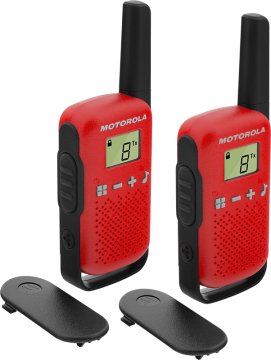 Motorola TALKABOUT T42 ricetrasmittente 16 canali Nero, Rosso