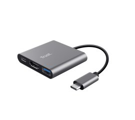 Trust Dalyx USB 3.2 Gen 1 (3.1 Gen 1) Type-C Alluminio, Nero