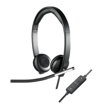 Logitech 981-000519 cuffia e auricolare Cablato A Padiglione Ufficio USB tipo A Nero, Argento