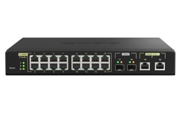 QNAP QSW-M2116P-2T2S switch di rete Gestito L2 2.5G Ethernet Supporto Power over Ethernet (PoE) Nero