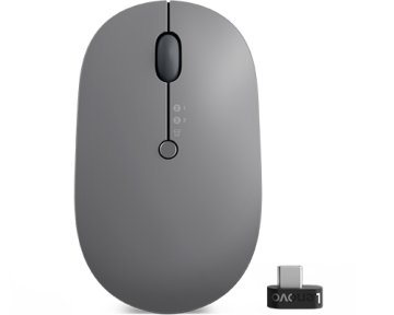 Lenovo Go Multi-Device mouse Ambidestro RF senza fili + Bluetooth Ottico 2400 DPI