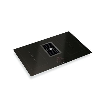 FABER S.p.A. Hob Galileo Smart BK Glass A830 Nero Da incasso 83 cm Piano cottura a induzione 4 Fornello(i) Cappa da incasso