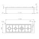 Foster S4000 Line Acciaio spazzolato Da incasso 117.9 cm Gas 4 Fornello(i) 3