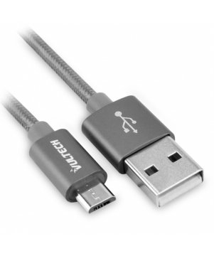 Vultech SM-N31G cavo USB USB 2.0 1 m USB A Micro-USB B Grigio, Argento