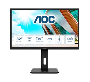 AOC Q32P2CA Monitor PC 80 cm (31.5") 2560 x 1440 Pixel 2K Ultra HD LED Nero