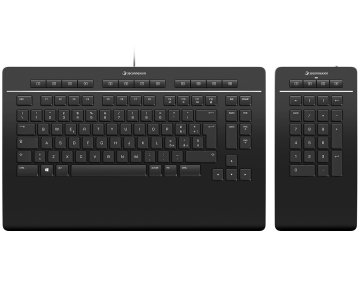 3Dconnexion Keyboard Pro tastiera Ufficio USB + Bluetooth Italiano Nero