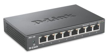 D-Link DGS-108 switch di rete Non gestito L2 Gigabit Ethernet (10/100/1000) Nero