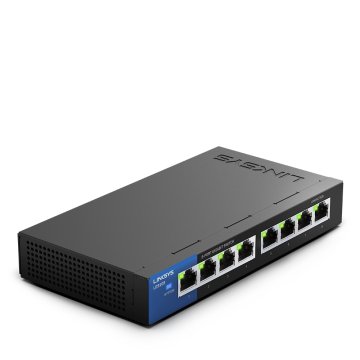 Linksys Switch desktop Gigabit a 8 porte per aziende (LGS108)