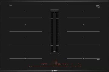 Bosch Serie 8 PXX875D67E piano cottura Nero Da incasso 80 cm Piano cottura a induzione 4 Fornello(i) Cappa da incasso