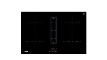 Neff T48CB1AX2 + Z821PD0 + Z861SB4 Nero Da incasso 80 cm Piano cottura a induzione 4 Fornello(i) Cappa da incasso