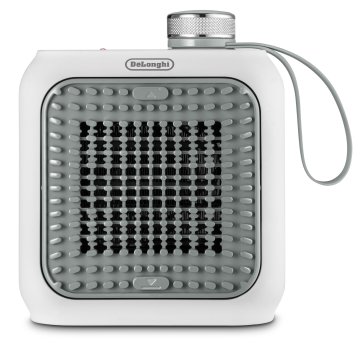 De’Longhi HFX10B03.GR stufetta elettrica Interno Grigio, Bianco 350 W Riscaldatore ambiente elettrico con ventilatore