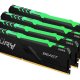 Kingston Technology FURY Beast RGB memoria 128 GB 4 x 32 GB DDR4 3200 MHz 10